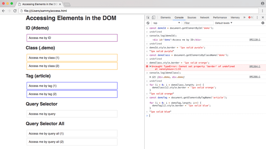 Browser rendering of tag element styling