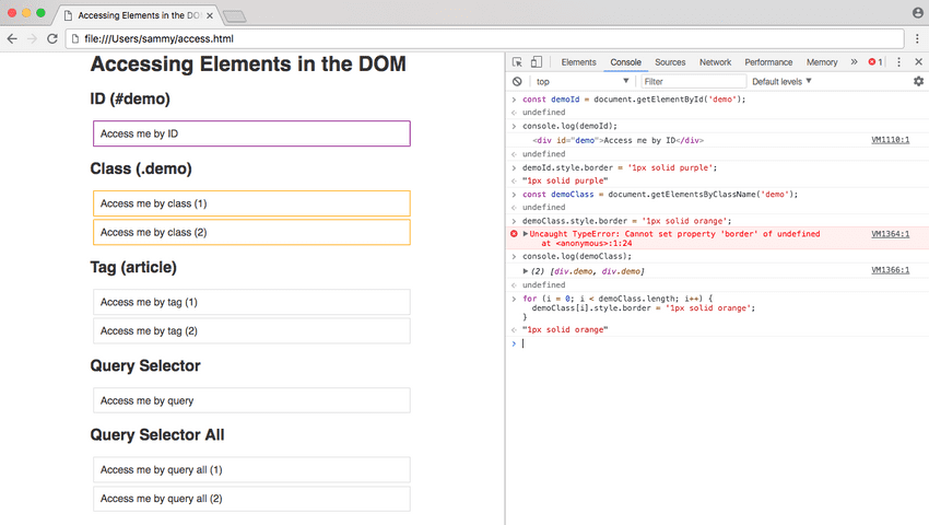 Browser rendering of class element styling